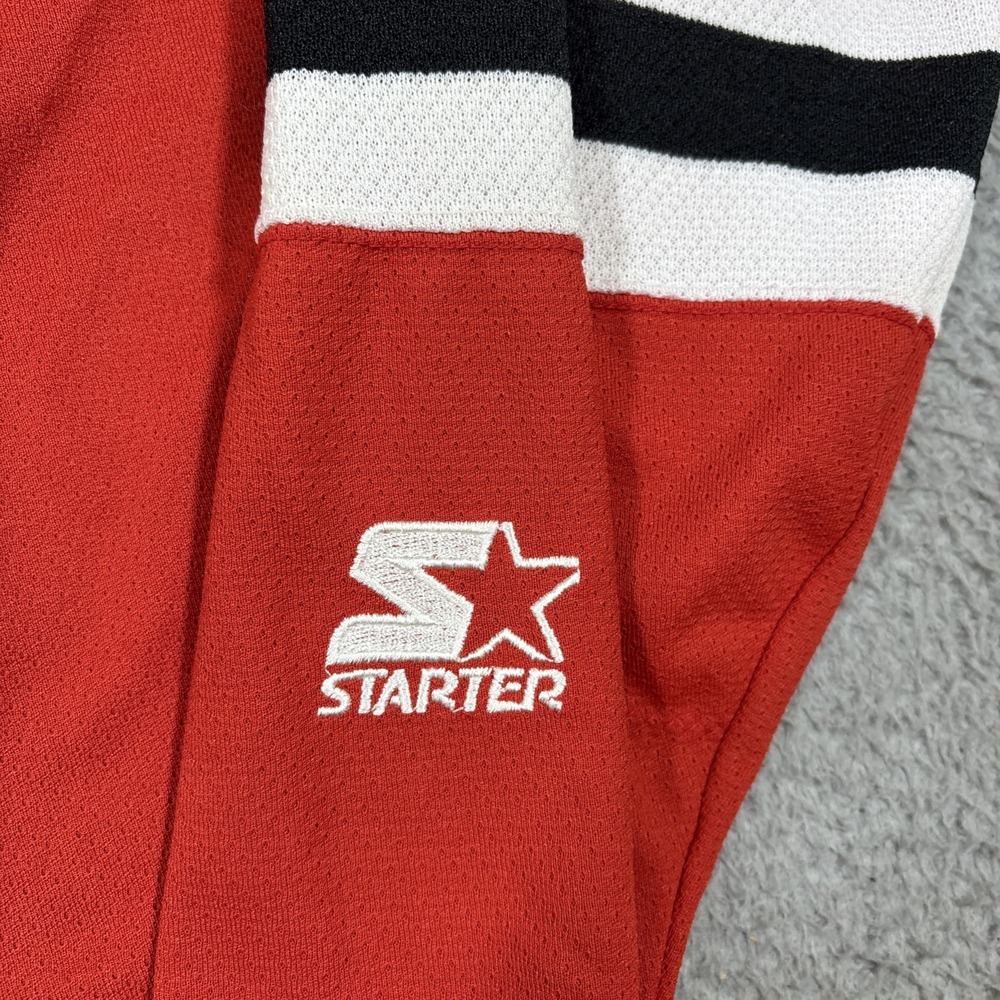 Vintage Chicago Blackhawks Hockey Jersey Mens Sz L Red NHL Western Starter 90s - Picture 3 of 10